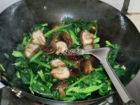 (鸭心)步骤香菇小苔菜的蚝油做法-菜谱大全-食图文好不好图片