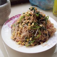 凉拌豆芽和菠菜的做法步骤