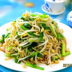 减肥菜——韭菜炒豆芽的做法步骤