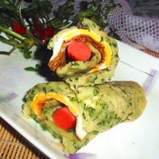 荠菜蛋卷饼的做法 荠菜蛋卷饼的做法