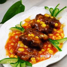 玉米茄汁浇肉饼的做法步骤