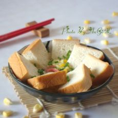玉米火腿蛋花羹的做法步骤