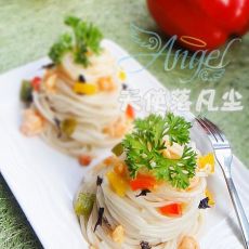 虾仁紫菜拌面的做法步骤
