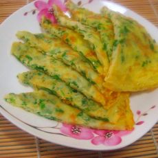 青菜鸡蛋饼的做法步骤