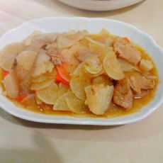 回锅肉炒白萝卜的做法步骤