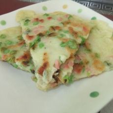 长豆火腿饼的做法步骤