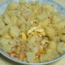 花菜虾仁炒蛋的做法 花菜虾仁炒蛋的做法