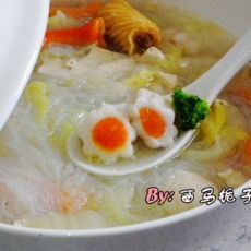白菜豆腐鱼丸汤的做法步骤