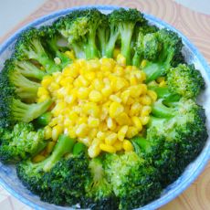 西兰花金沙玉米的做法步骤