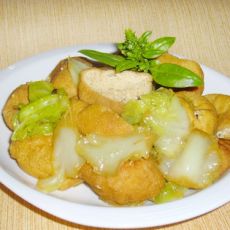 手撕包菜油豆腐的做法步骤