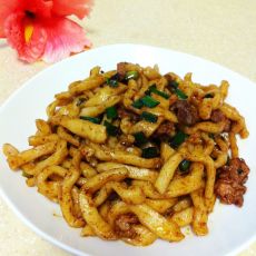 孜然肉丝炒面的做法步骤