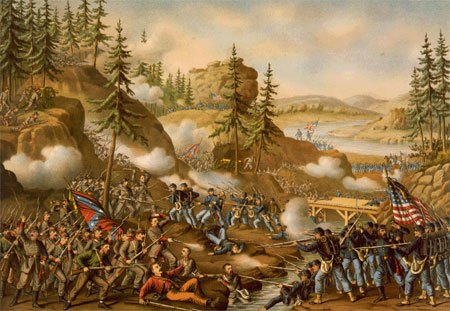 美国南北战争中的第三次查塔努加战役打响