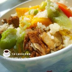 鸭肉南瓜饭(电饭锅)的做法 鸭肉南瓜饭(电饭锅)的做法